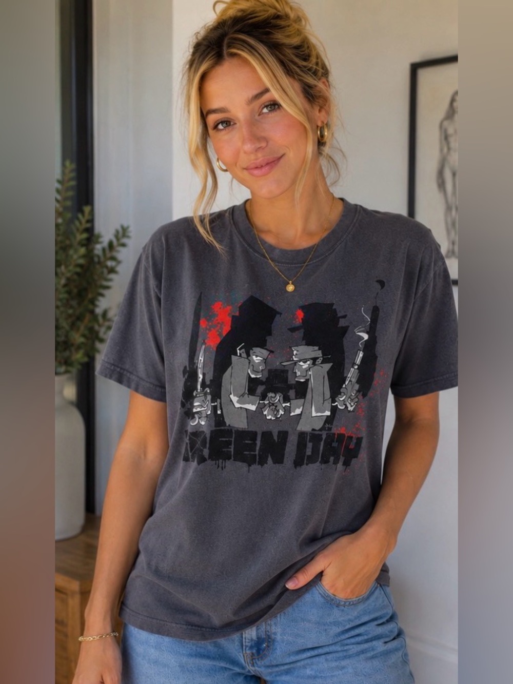 Green Day Concert Tee -EUC Unisex